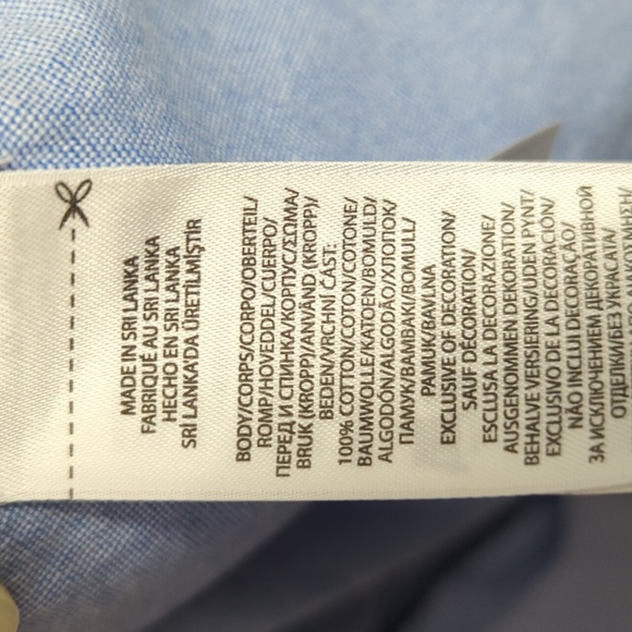 Polo Ralph Lauren Shirt Men's 2XLT Blue Flag Embroidered Oxford Camp Shirt Loop - Picture 8 of 9